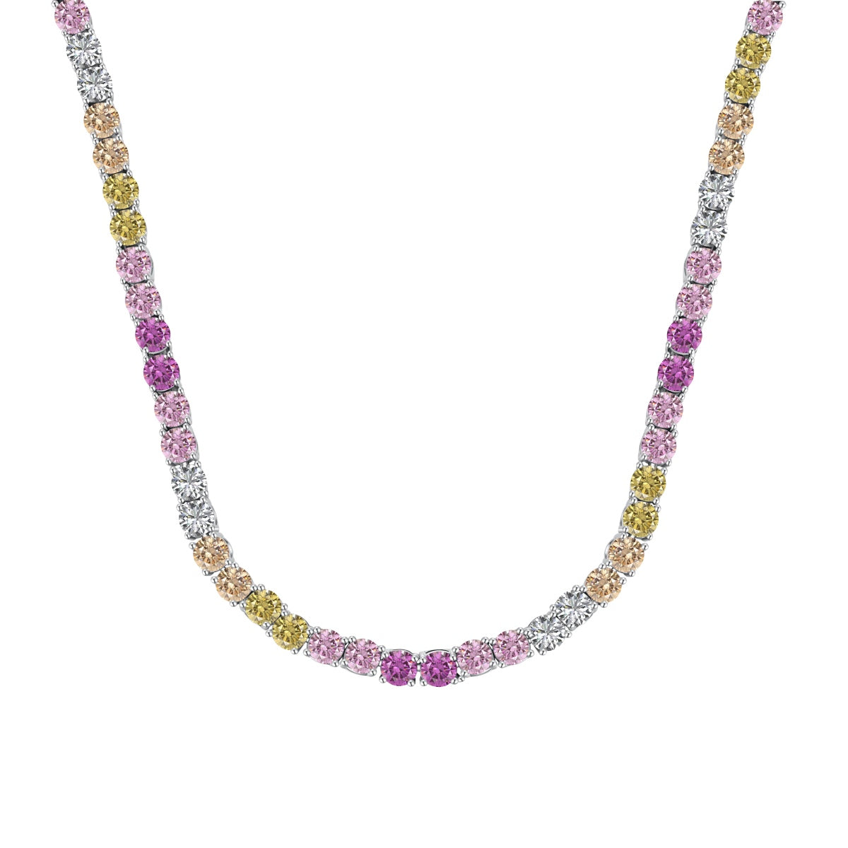 [LUXE]Delicate Colorful Tennis Necklace