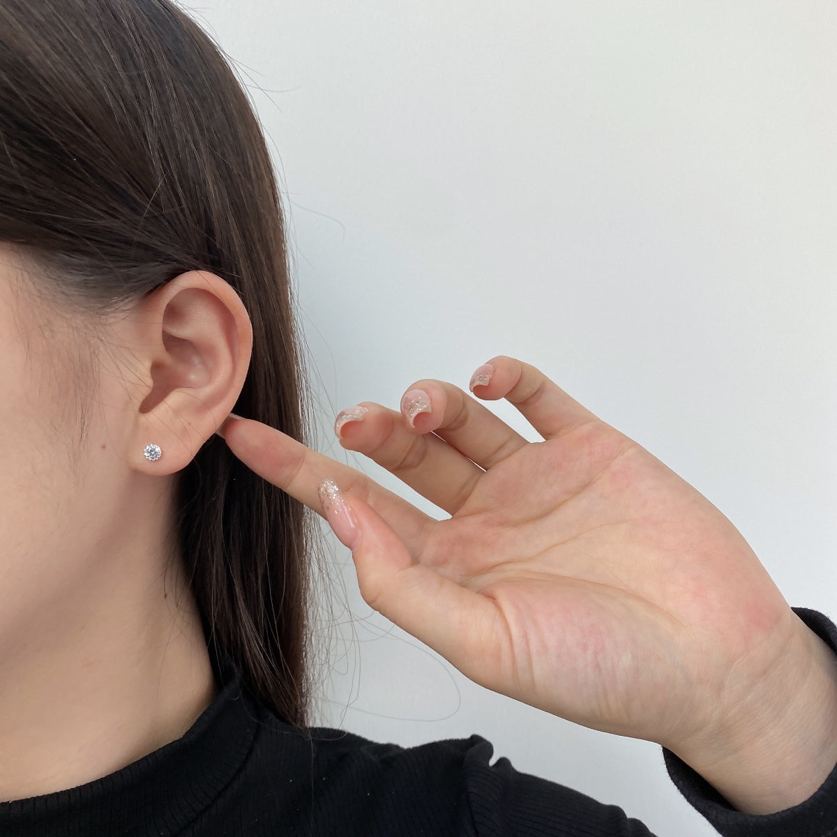 [LUXE]Sparkling Colorful Round Shape Earrings