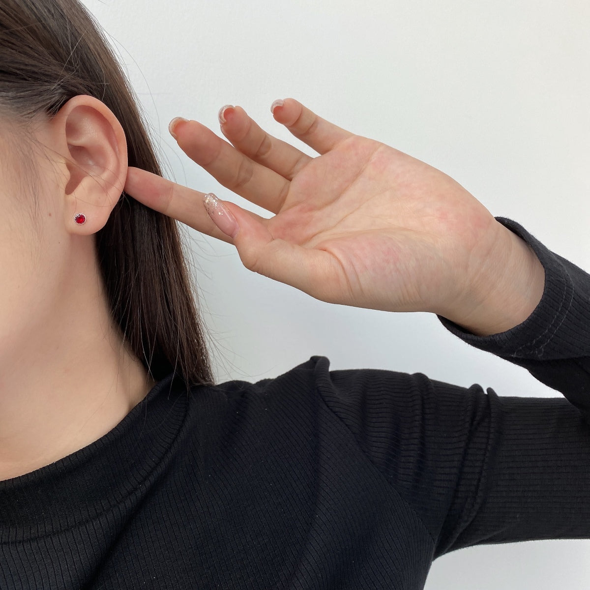 [LUXE]Sparkling Colorful Round Shape Earrings