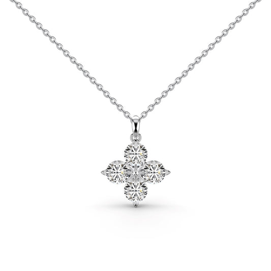 [LUXE]Four-Leaf Clover And Eight-Pointed Star Necklace