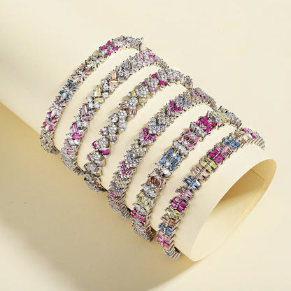 [LUXE]Radiant Colorful Emerald Cut Party Bracelet