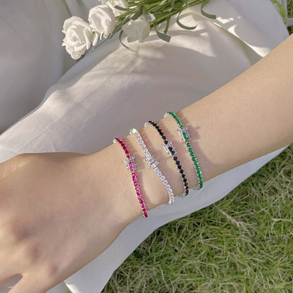 [LUXE]Radiant Colorful Round Cut Party Bracelet