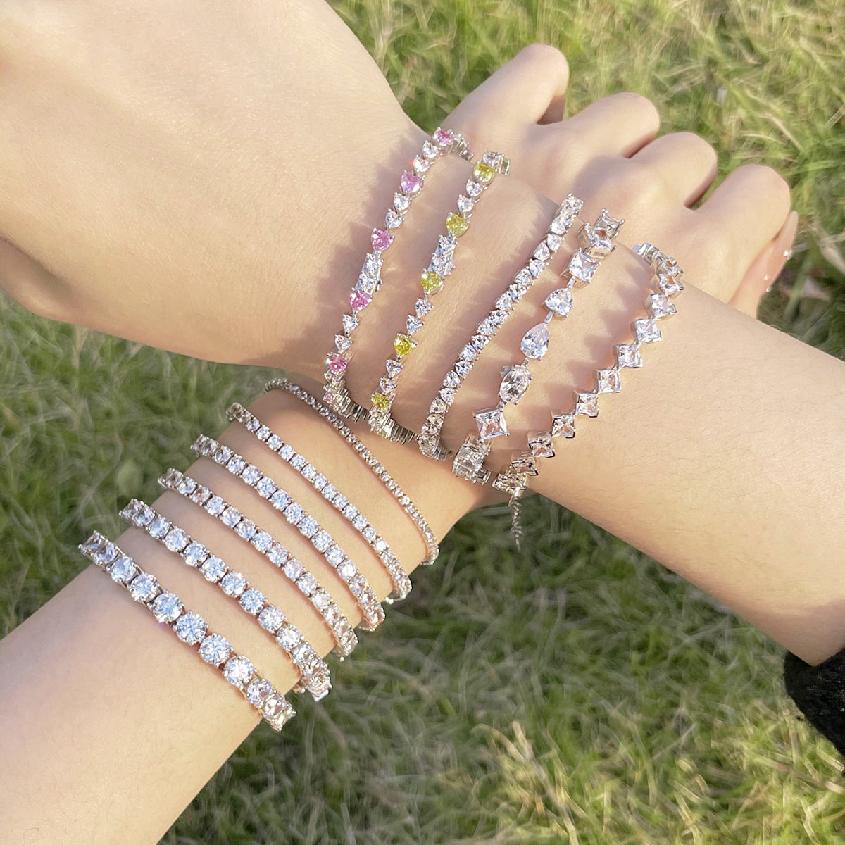 [LUXE]Luxurious Ornate Round Cut Tennis Bracelet