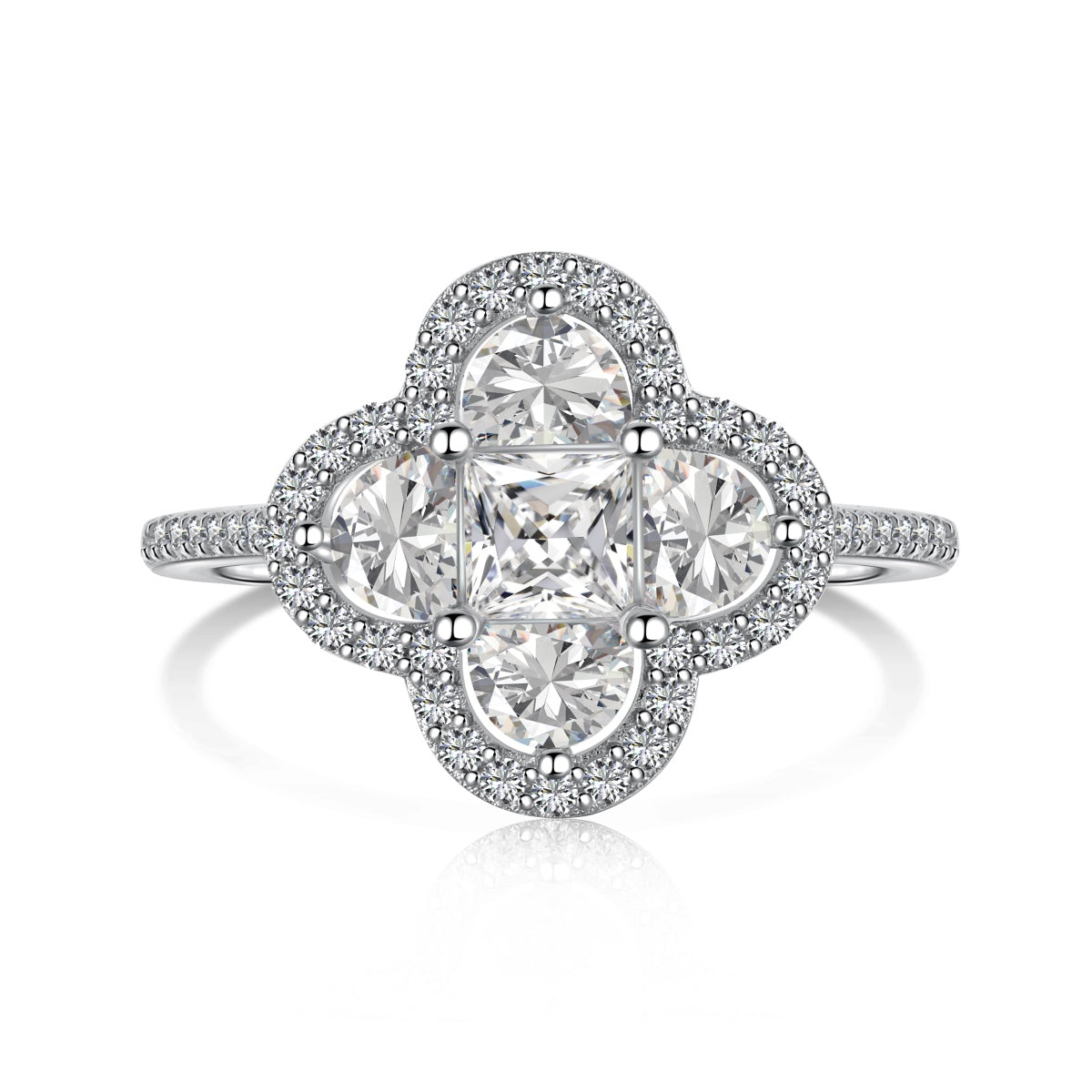 [LUXE]Luxurious Eternity Flower Shape Banquet Ring