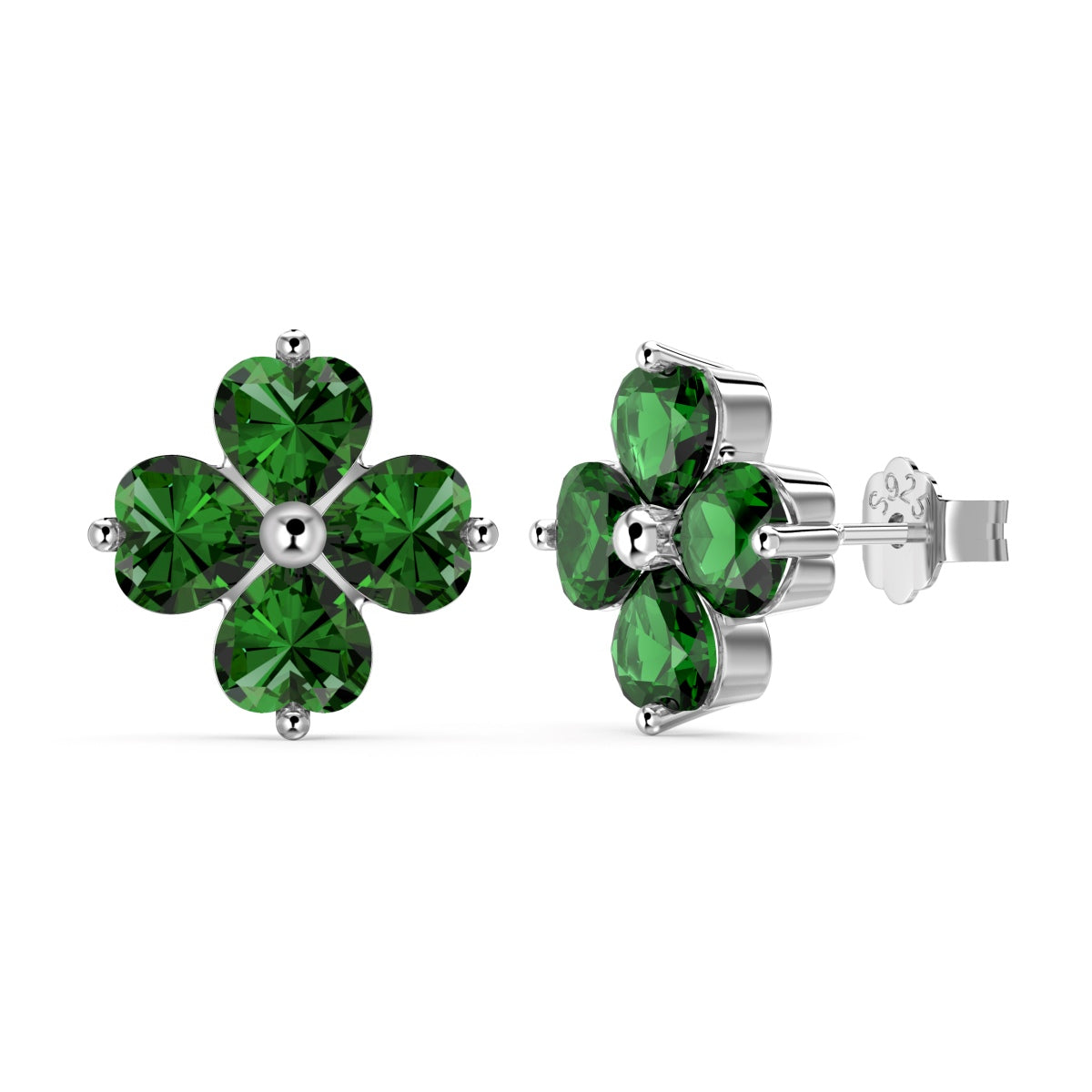 [LUXE]Four-Leaf Clover Ball Earrings