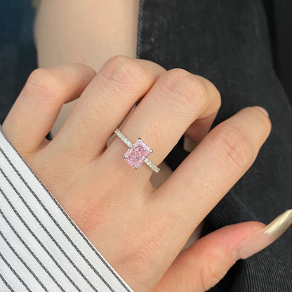 [LUXE]2.0 Carat Dazzling Sparkling Radiant Cut Party Ring