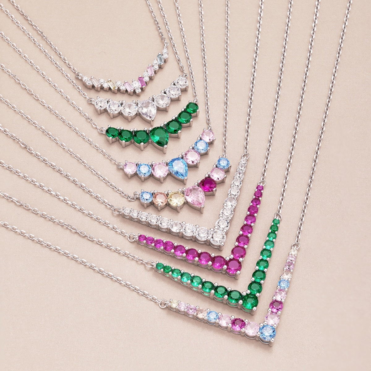 [LUXE]Dazzling Rainbow Necklace