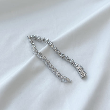 [LUXE]0.75 Carat Elegant Romantic Heart Shape Lover Bracelet