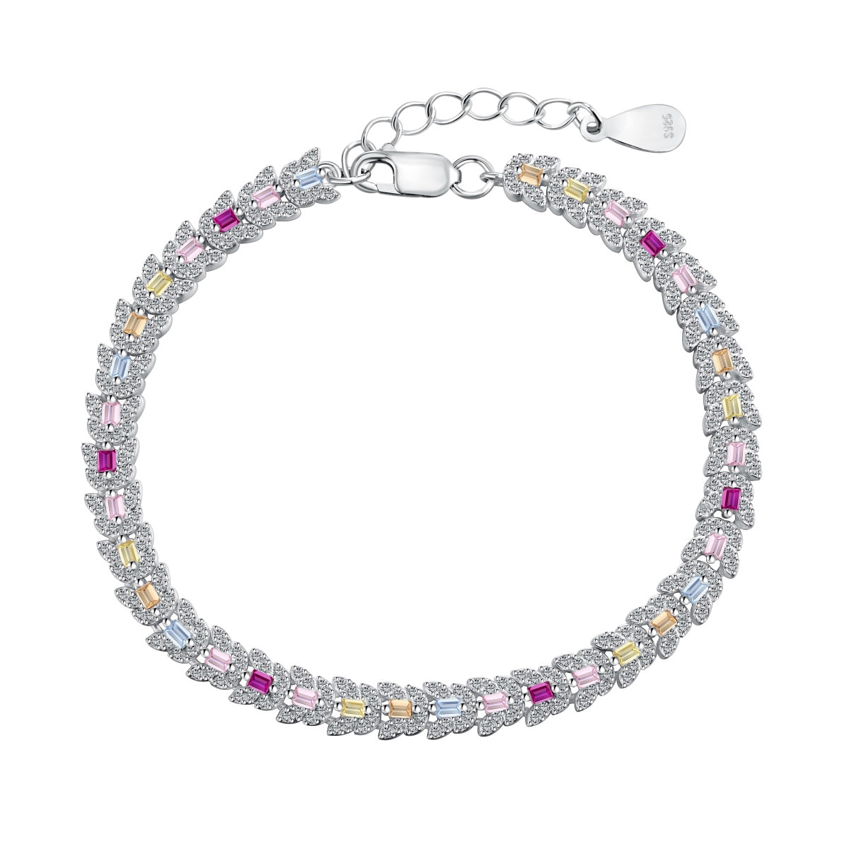 [LUXE]Delicate Colorful Multi Cut Daily Bracelet