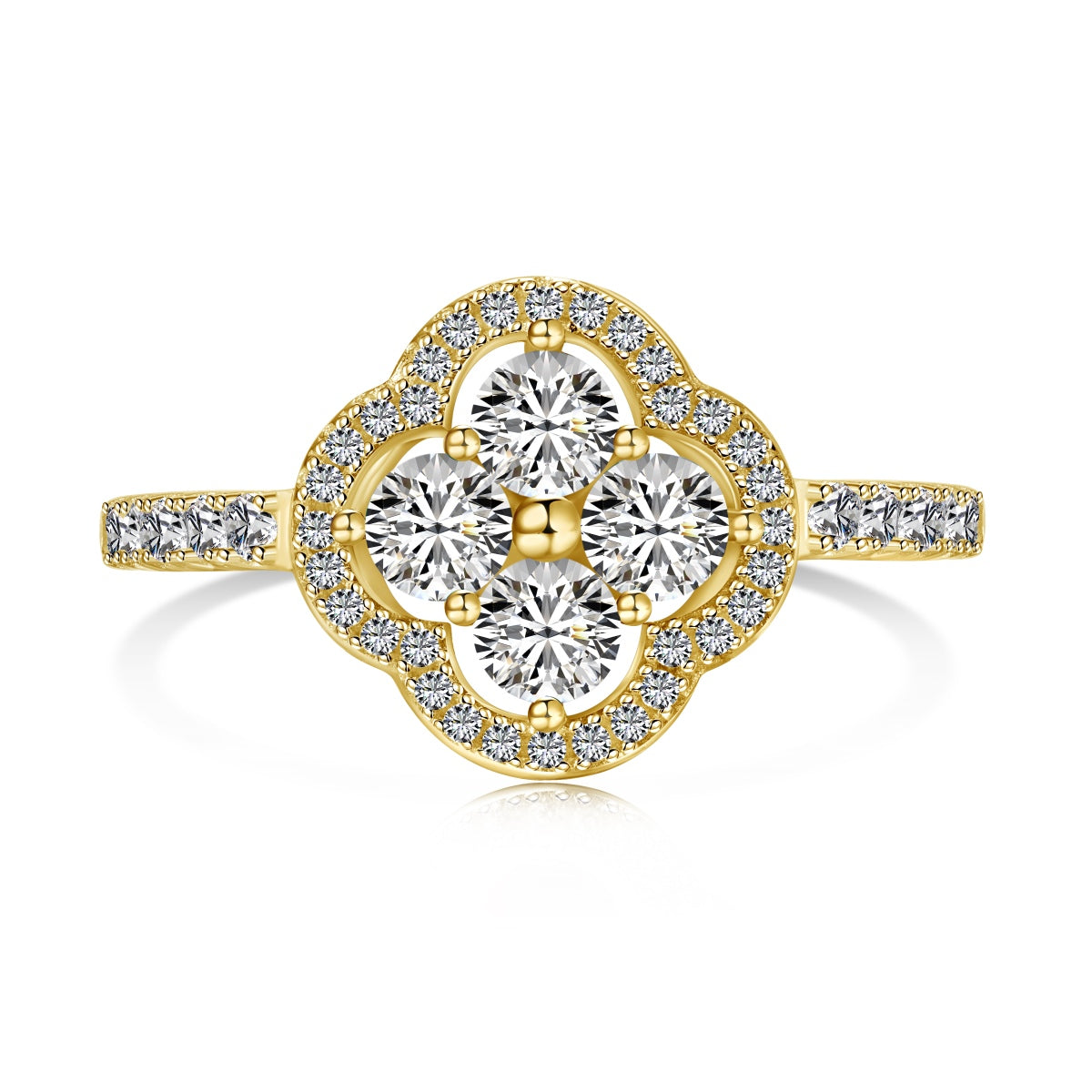 [LUXE]Four Leaf Clover Flower Design Ring