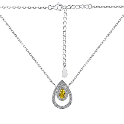 [LUXE]Sparkling Pear Cut Necklace