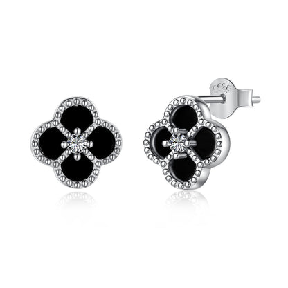 [LUXE]Four-Leaf Clover Flower Shape Exquisite Earrings