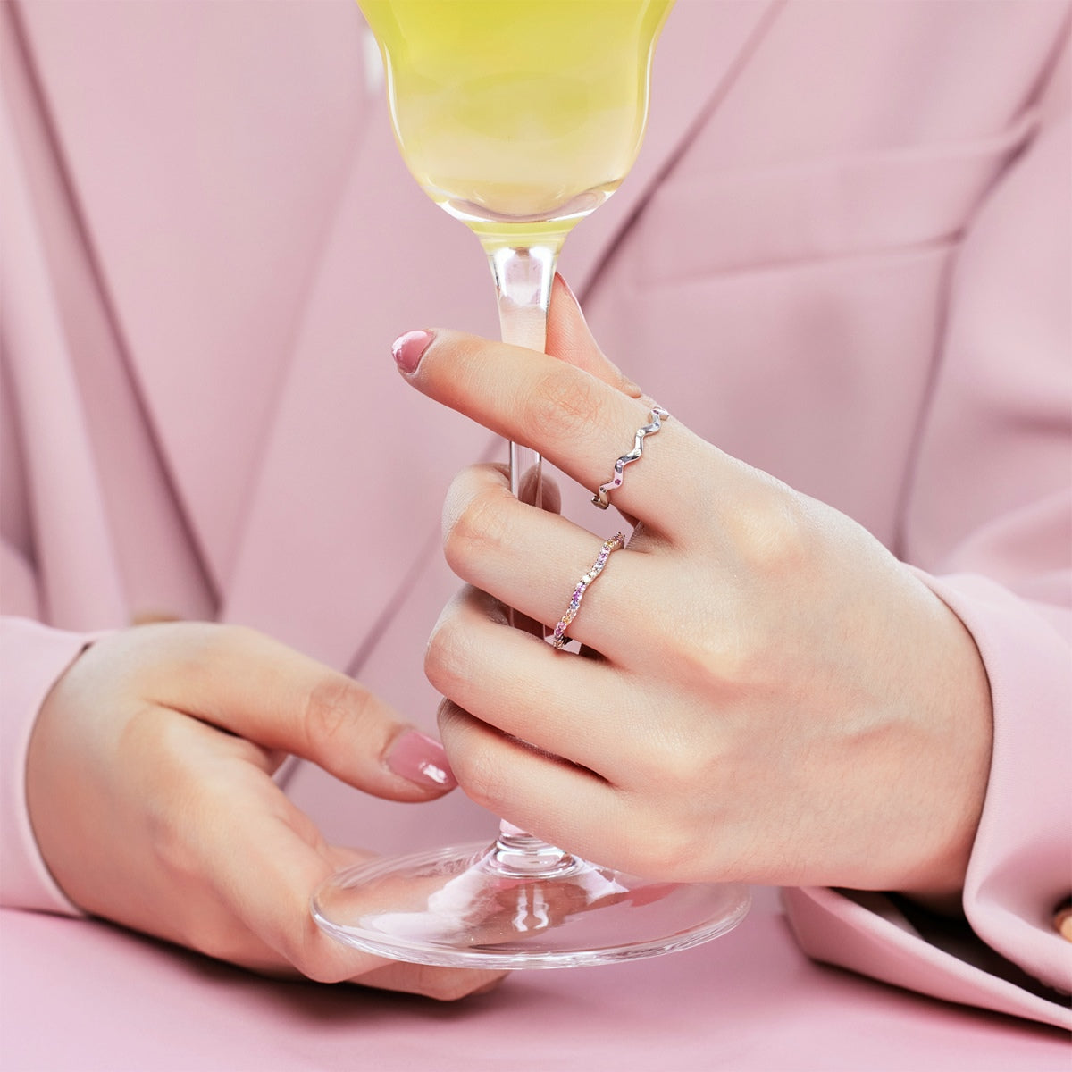 [LUXE]Dainty Colorful Round Cut Party Ring