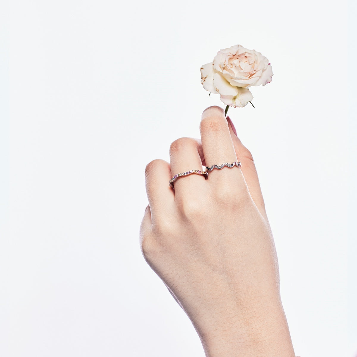 [LUXE]Dainty Colorful Round Cut Party Ring