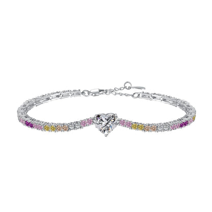 [LUXE]Delicate Romantic Heart Shape Lover Bracelet