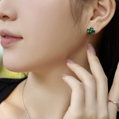 [LUXE]Four-Leaf Clover Ball Earrings