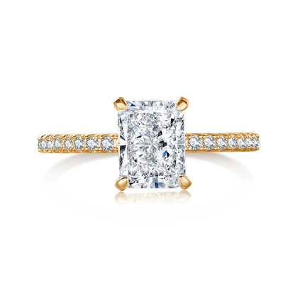 [LUXE]2.0 Carat Dazzling Sparkling Radiant Cut Party Ring