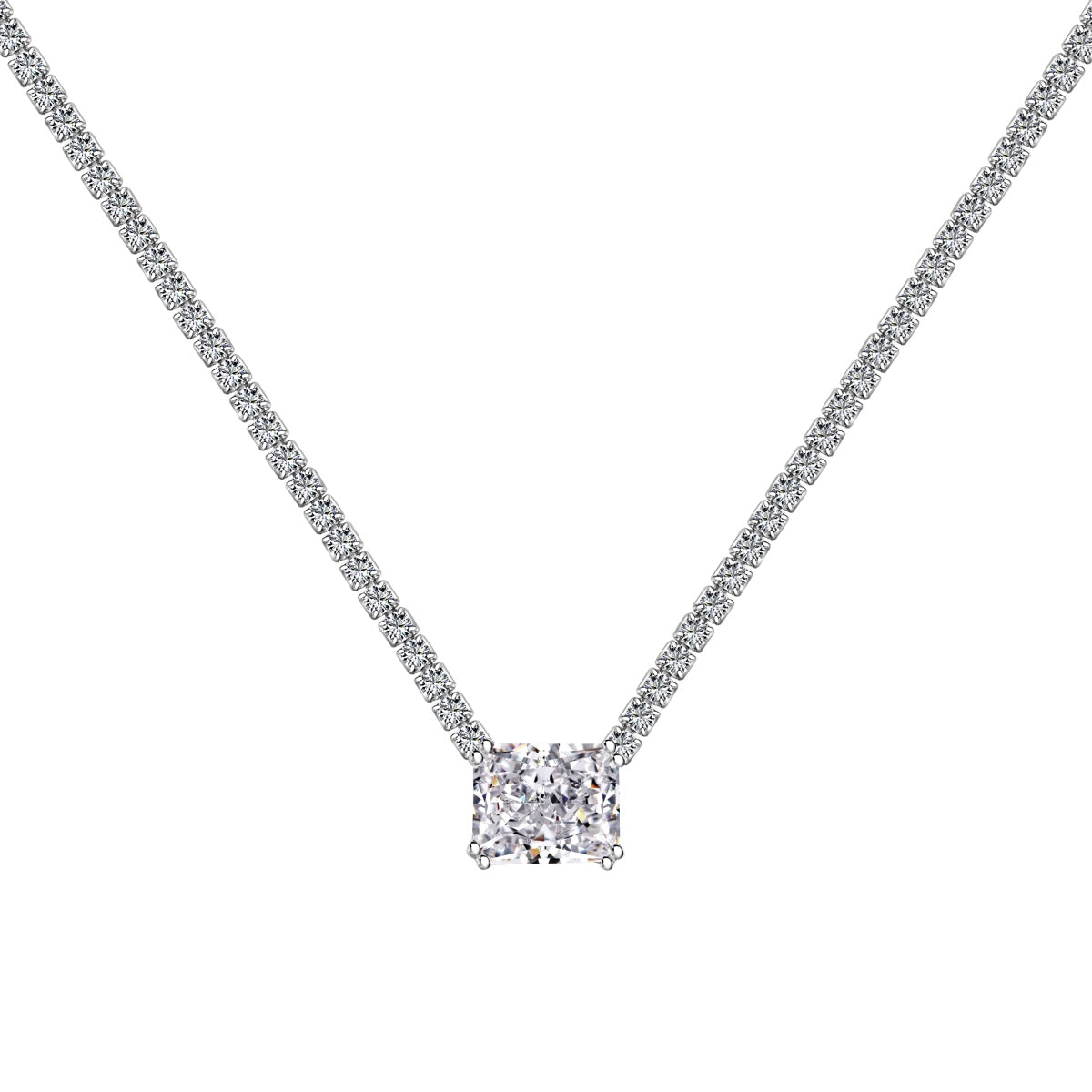 [LUXE]4.0 Carat Elegant Radiant Cut Necklace