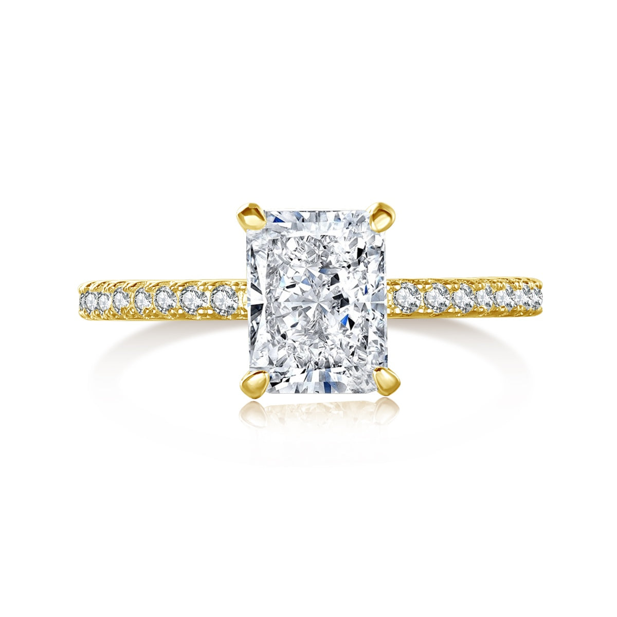 [LUXE]2.0 Carat Dazzling Sparkling Radiant Cut Party Ring