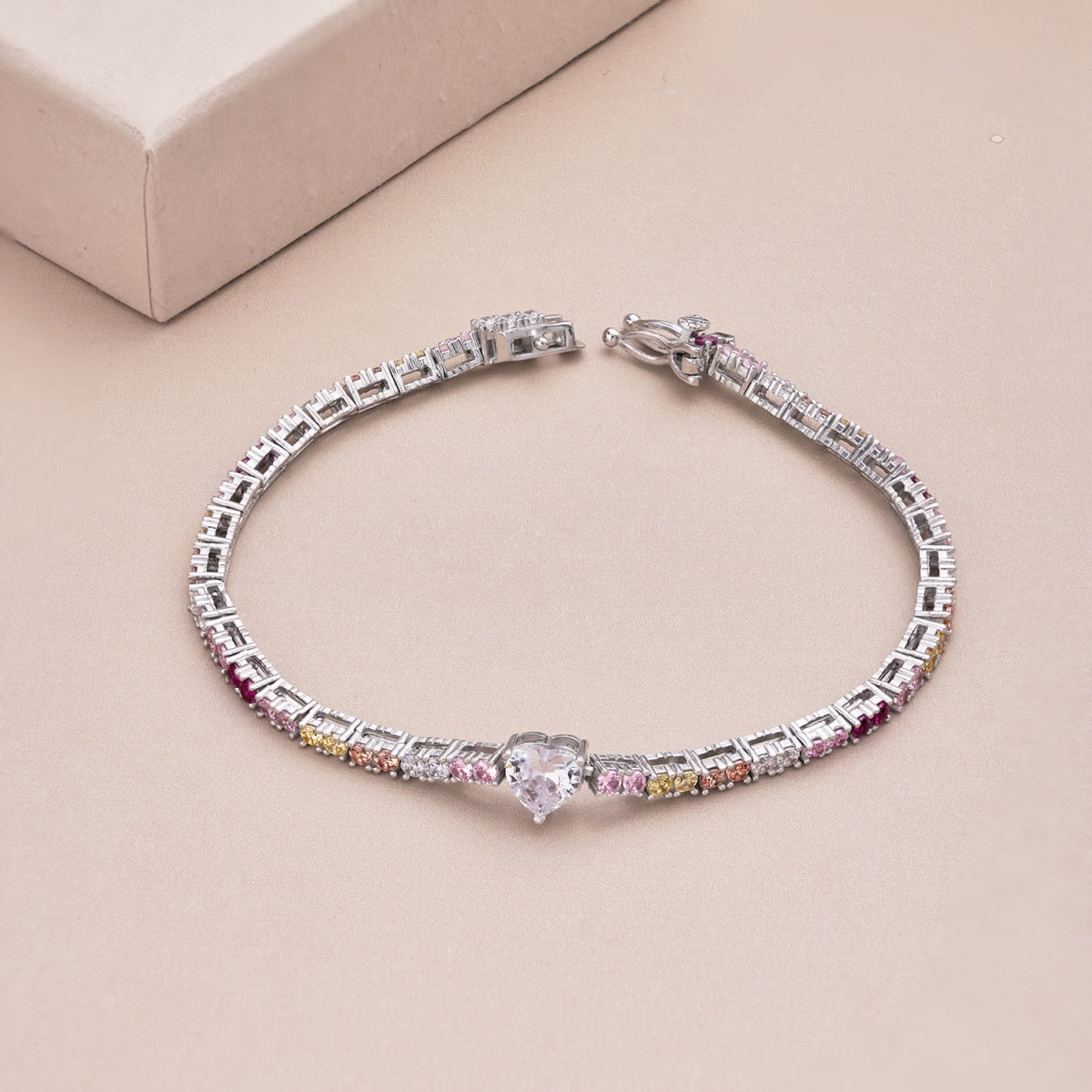 [LUXE]Delicate Romantic Heart Shape Lover Bracelet