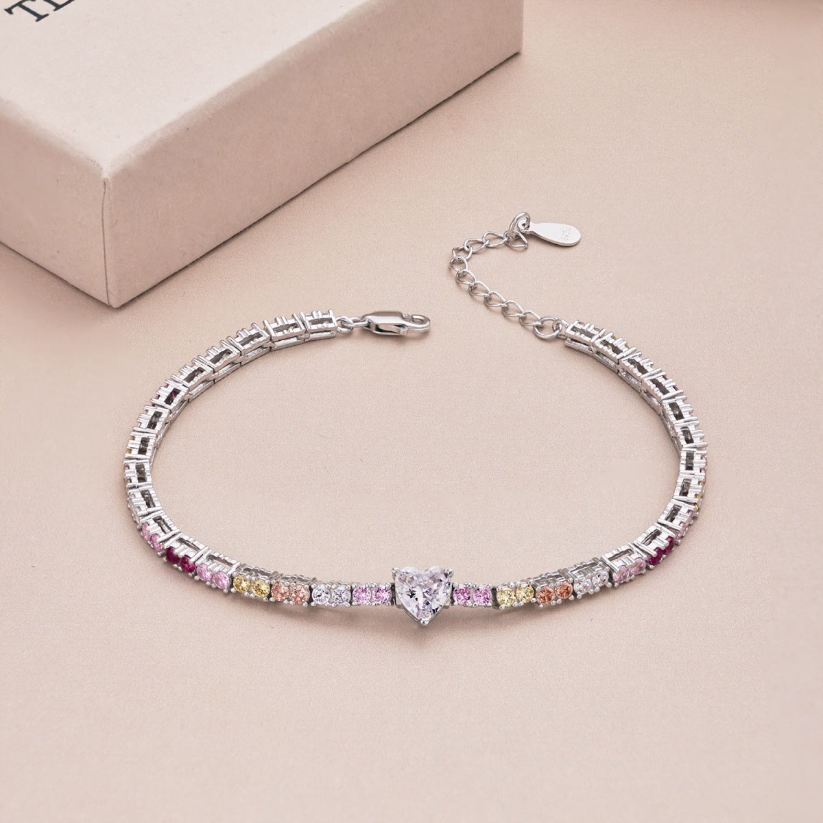 [LUXE]Delicate Romantic Heart Shape Lover Bracelet