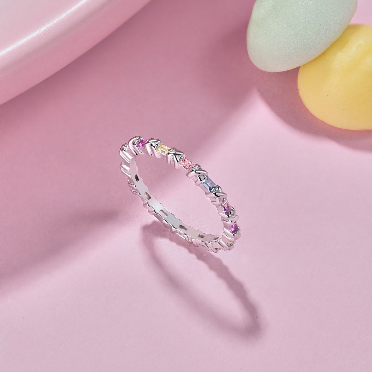 [LUXE]Charming Colorful Round Cut Daily Ring