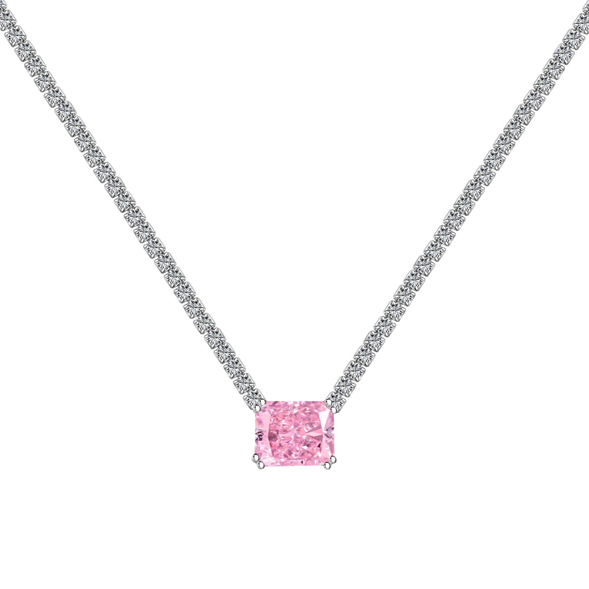 [LUXE]4.0 Carat Elegant Radiant Cut Necklace