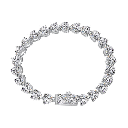 [LUXE]0.75 Carat Elegant Romantic Heart Shape Lover Bracelet