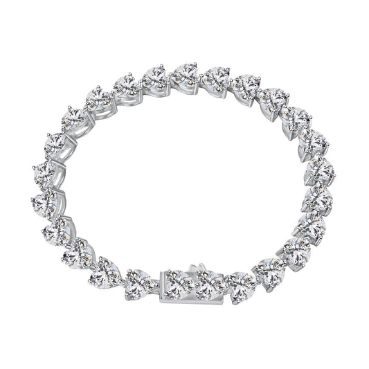 [LUXE]0.75 Carat Elegant Romantic Heart Shape Lover Bracelet