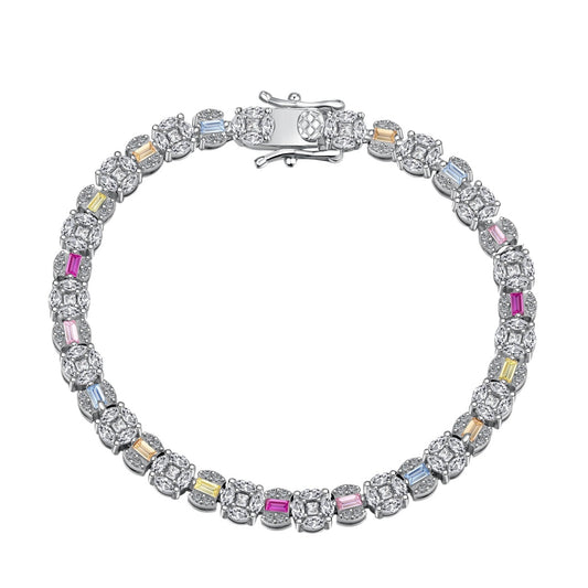 [LUXE]Dazzling Radiant Multi Cut Daily Bracelet