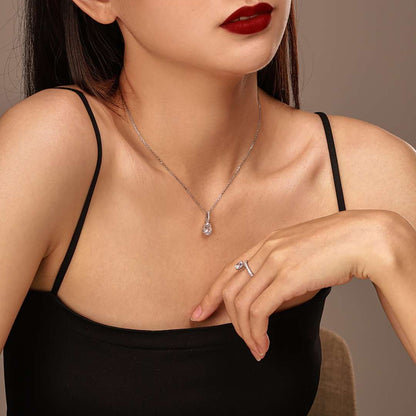 [LUXE]Delicate Water Drop Shape Fashion Necklace