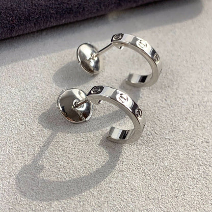 [LUXE]LOVE EARRINGS 2.65MM SILVER