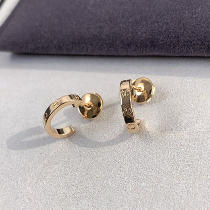 [LUXE]LOVE EARRINGS 2.65MM PINK GOLD