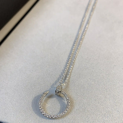 [LUXE]JUSTE NECKLACE SILVER DIAMONDS