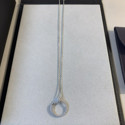 [LUXE]JUSTE NECKLACE SILVER DIAMONDS