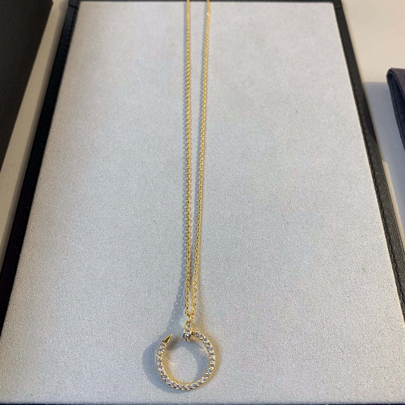 [LUXE]JUSTE NECKLACE GOLD DIAMONDS