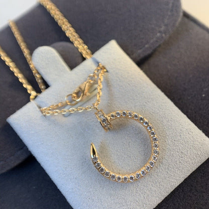 [LUXE]JUSTE NECKLACE PINK GOLD DIAMONDS