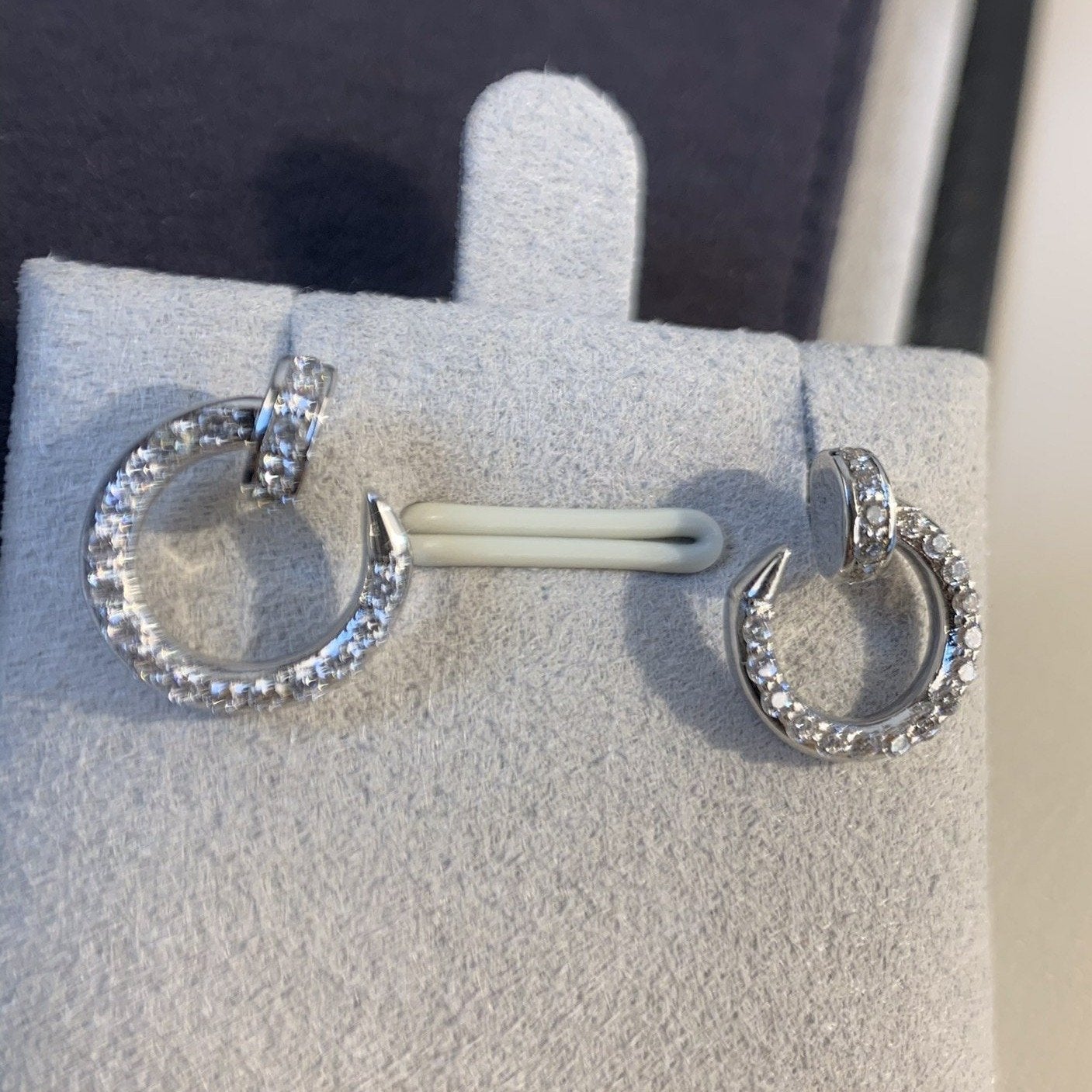 [LUXE]JUSTE EARRINGS SILVER DIAMONDS