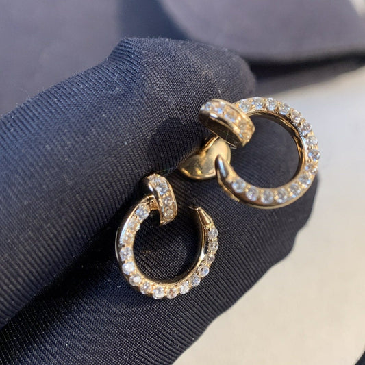 [LUXE]JUSTE EARRINGS GOLD DIAMONDS