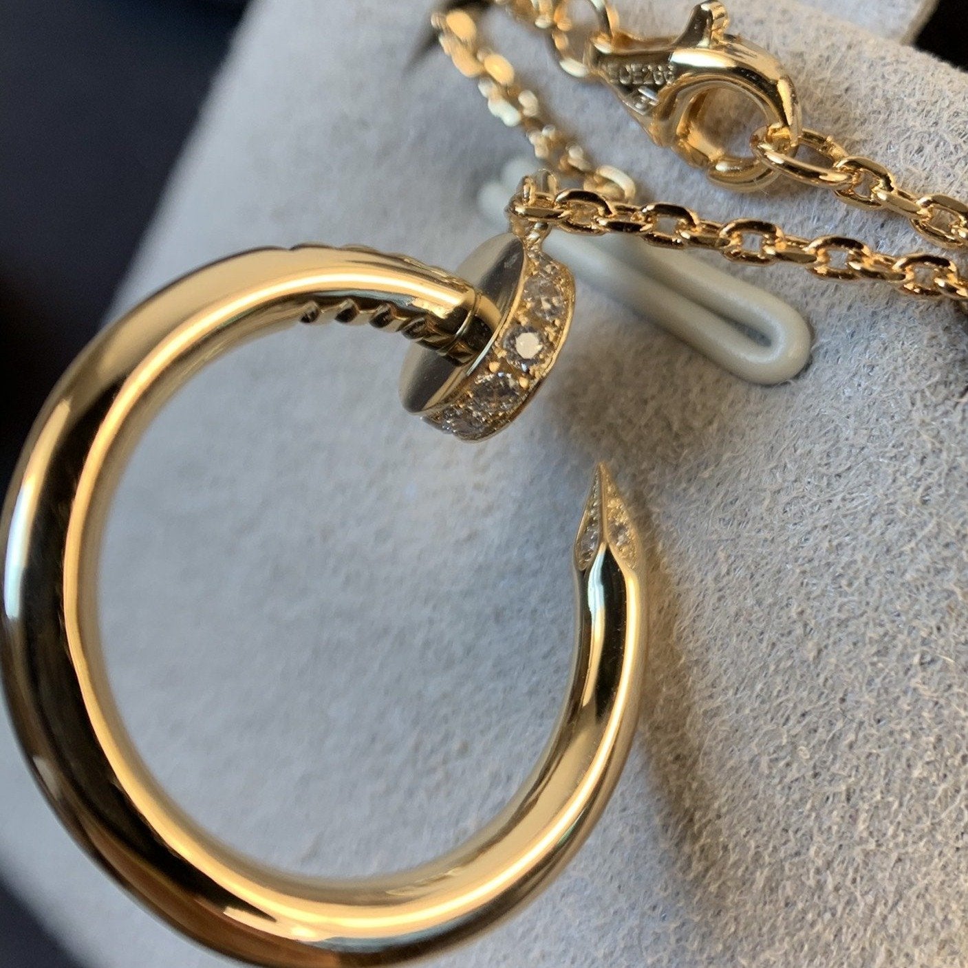 [LUXE]JUSTE NECKLACE PINK GOLD