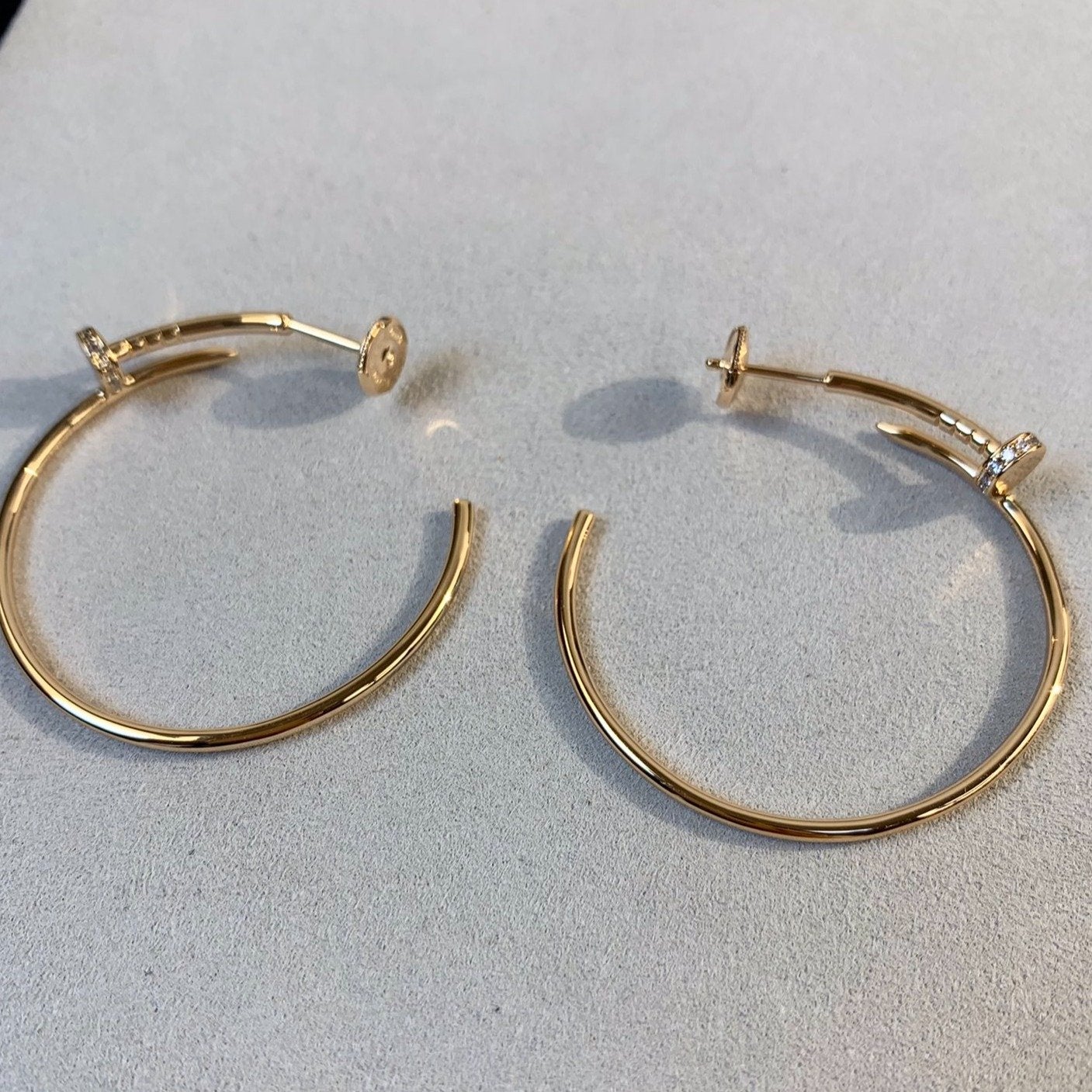 [LUXE]JUSTE EARRINGS GOLD DIAMONDS 1.8MM