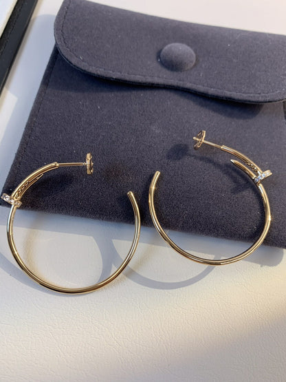 [LUXE]JUSTE EARRINGS GOLD DIAMONDS 1.8MM