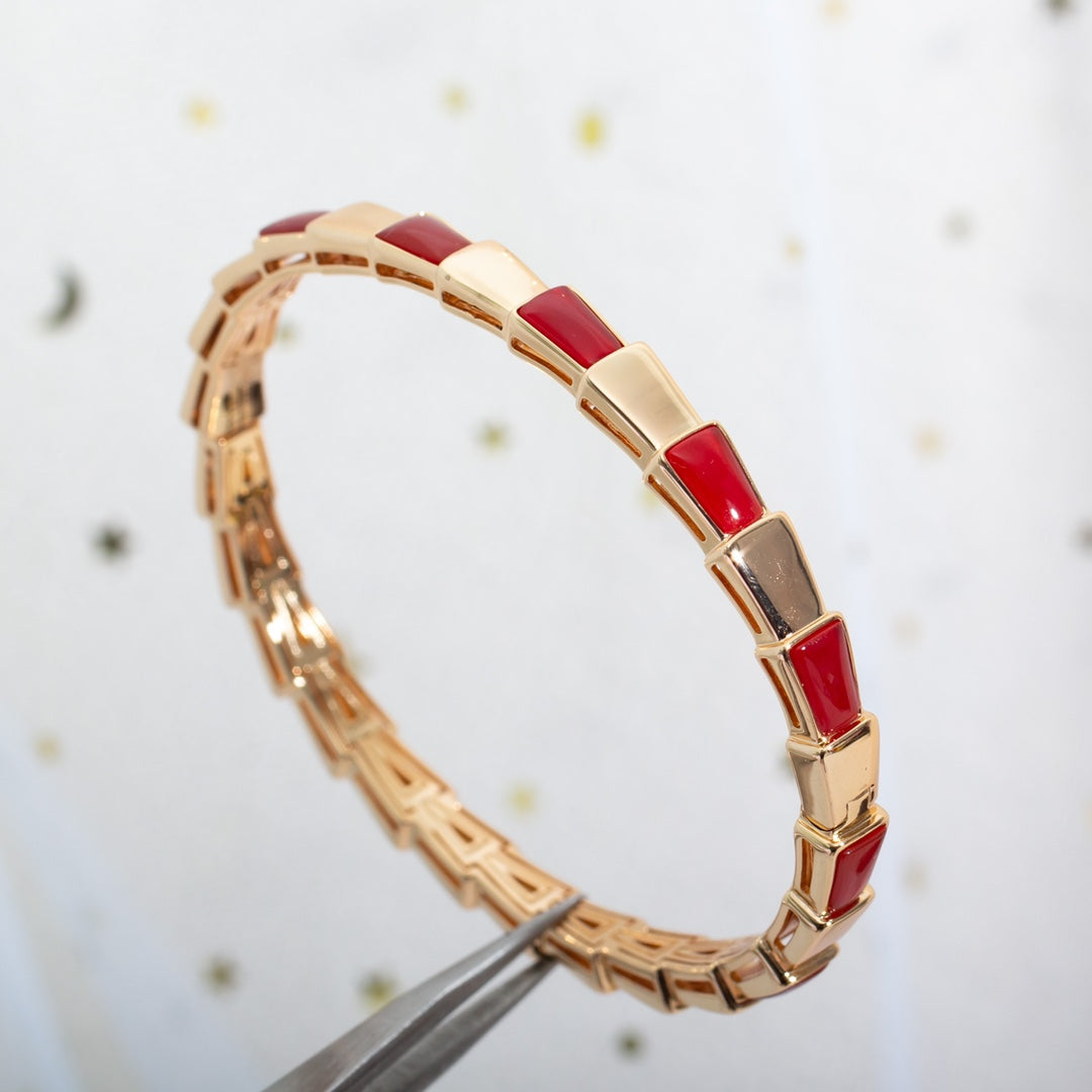 [LUXE]SERPENTI BRACELET PINK GOLD RUBELLITE