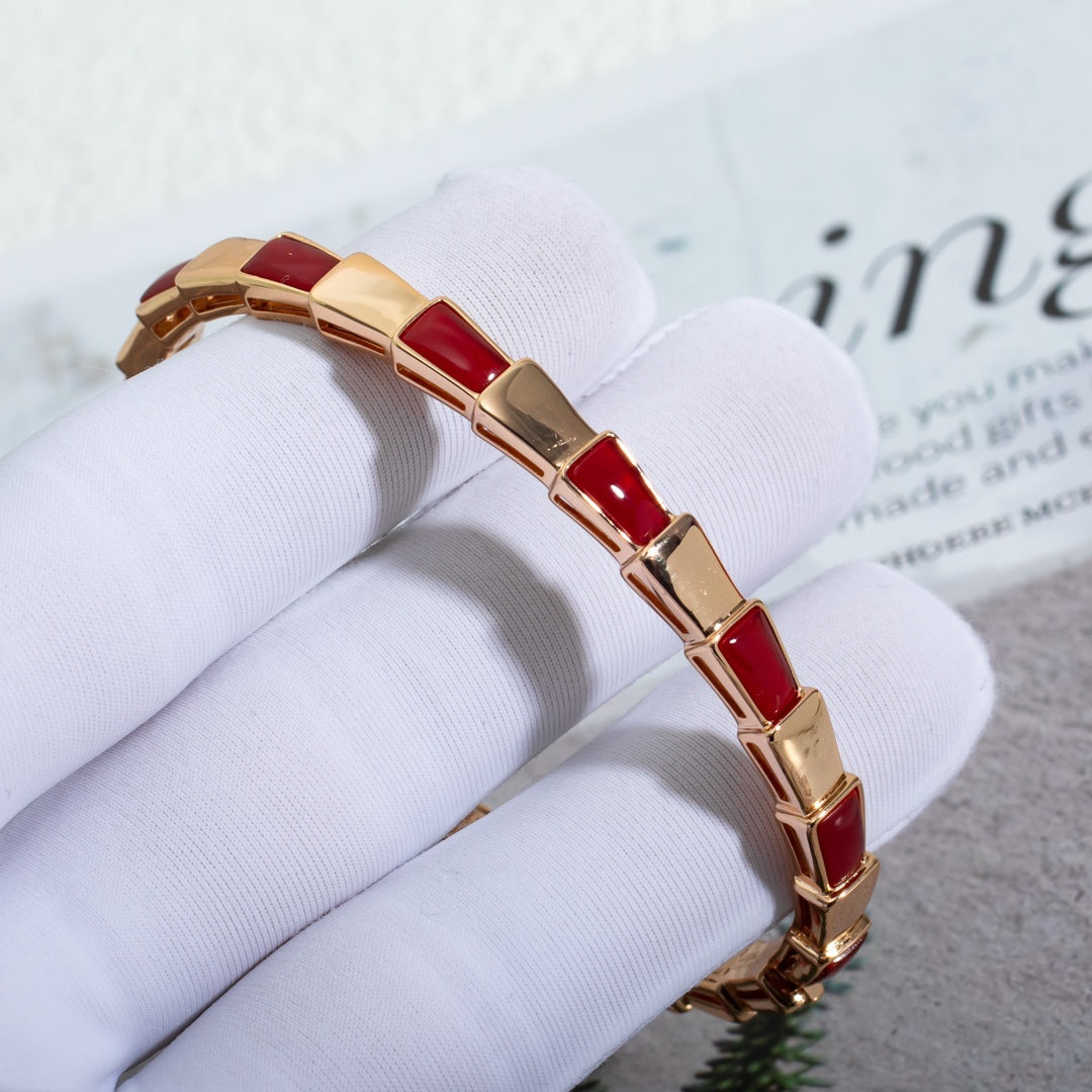 [LUXE]SERPENTI BRACELET PINK GOLD RUBELLITE