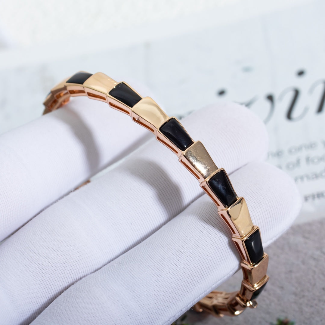 [LUXE]SERPENTI BRACELET PINK GOLD ONYX