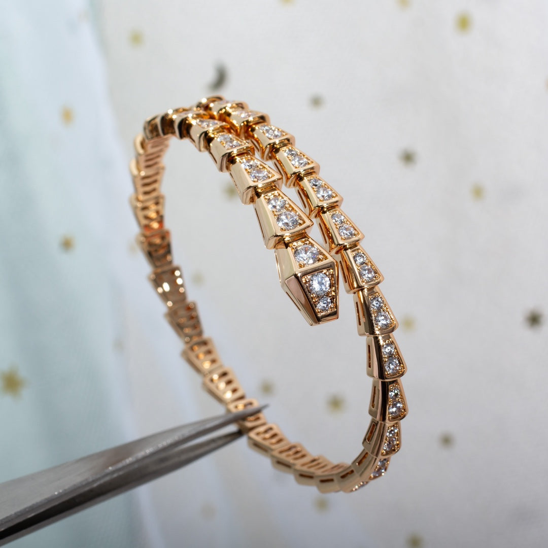 [LUXE]SERPENTI BRACELET 6.8MM PINK GOLD DIAMOND