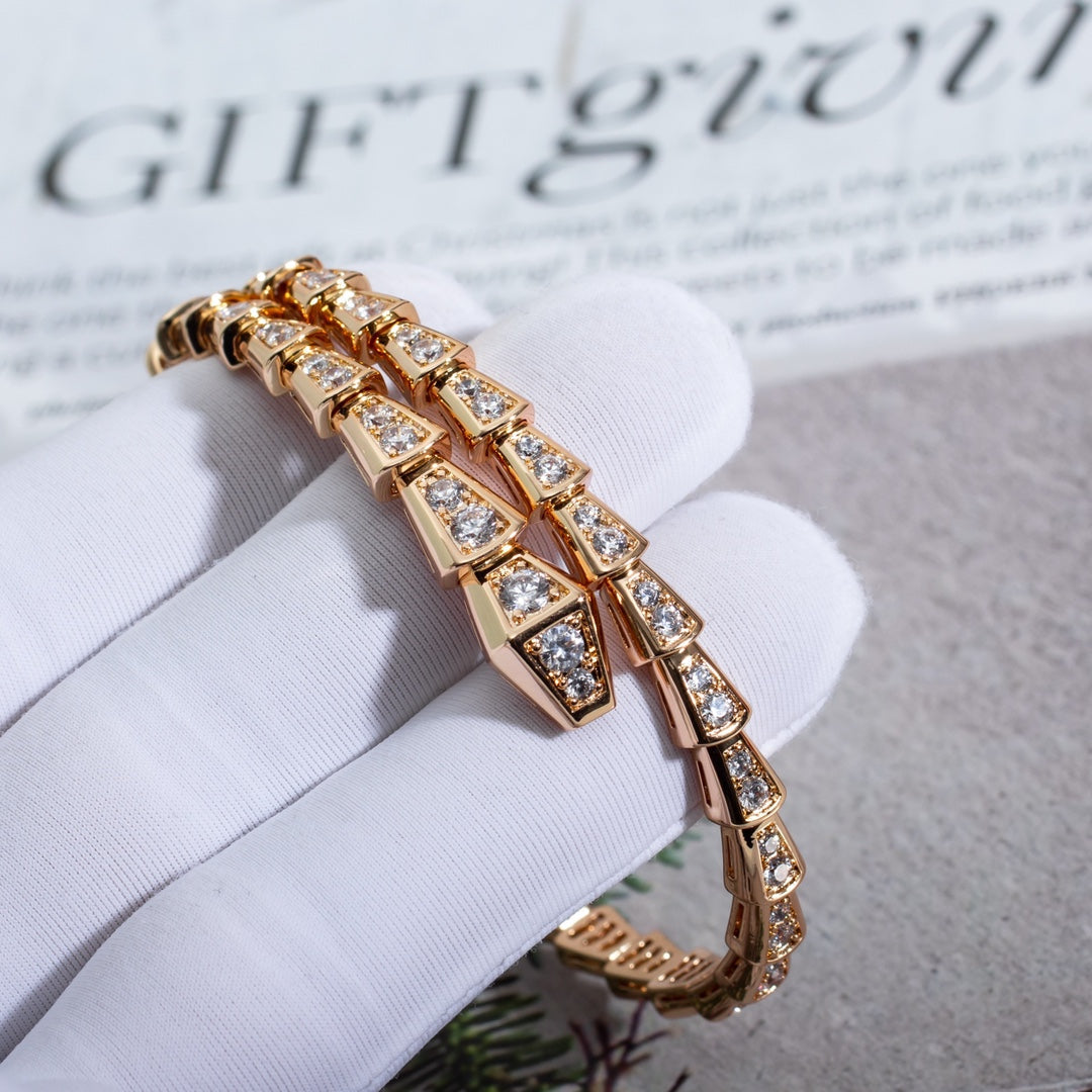 [LUXE]SERPENTI BRACELET 6.8MM PINK GOLD DIAMOND