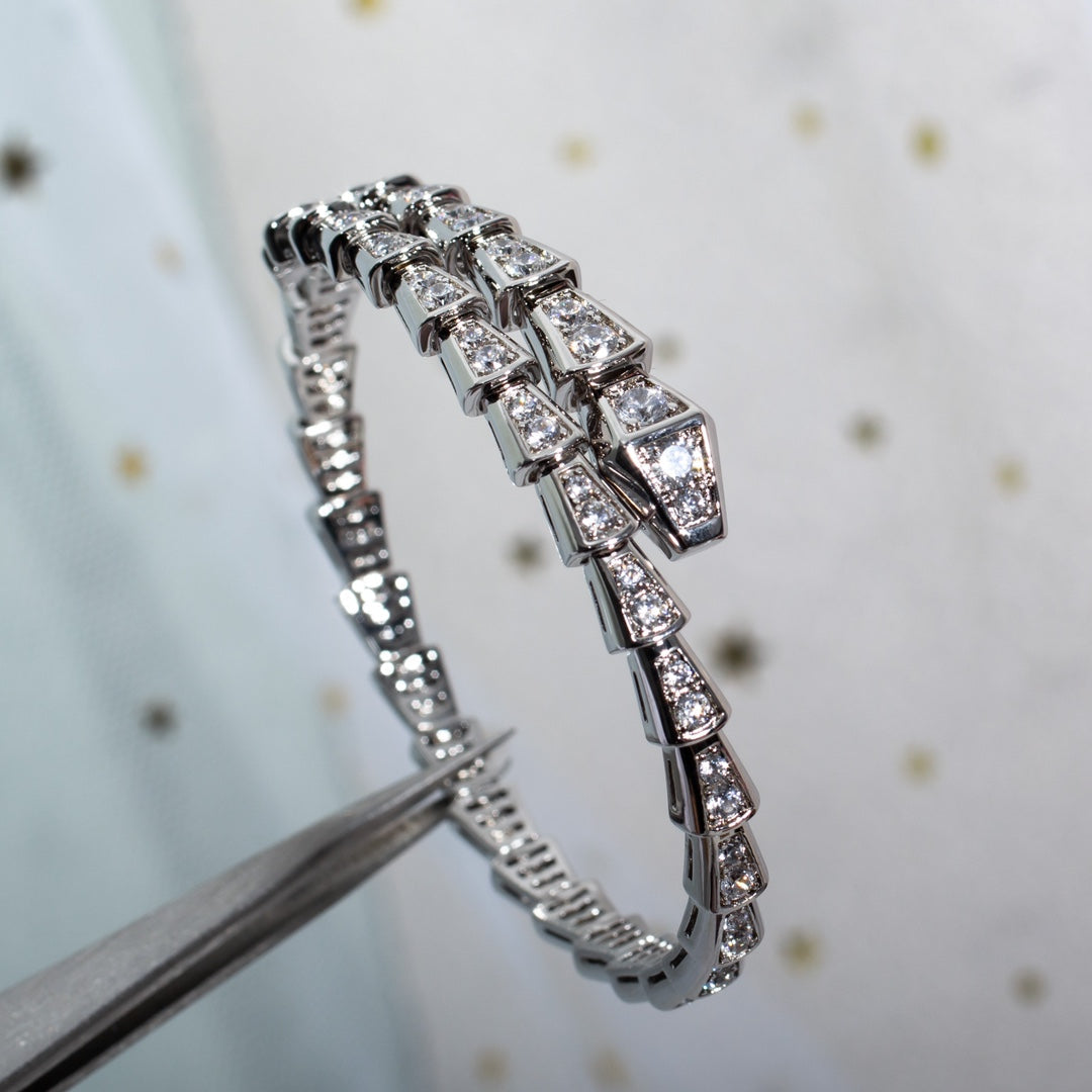 [LUXE]SERPENTI BRACELET 6MM SILVER DIAMOND