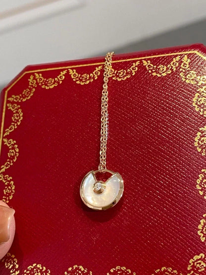 [LUXE]AMULETTE ROSE GOLD MOP NECKLACE