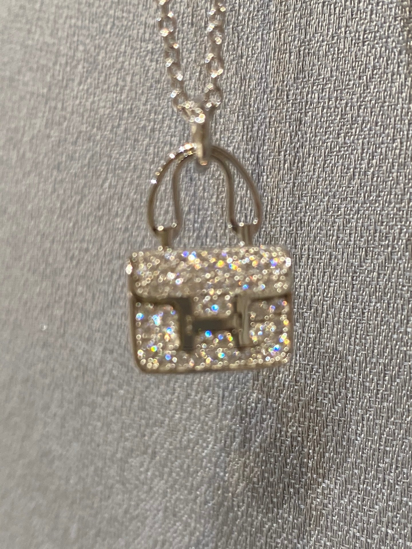 [LUXE]CONSTANCE PEDANT DIAMOND NECKLACE